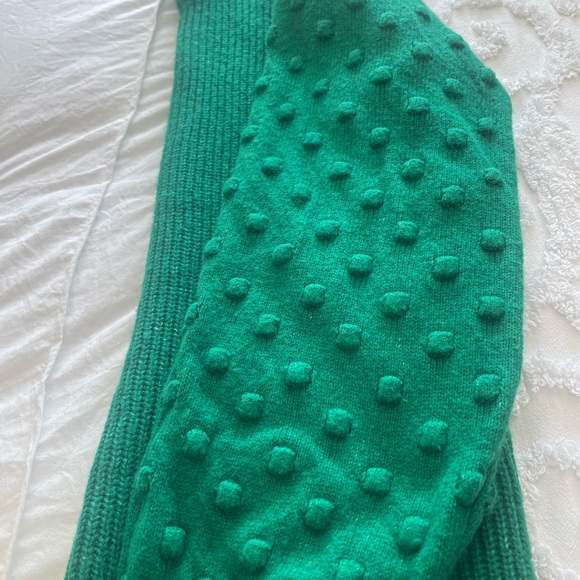 CeCe green puff sleeve bobble ribbed sweater, size small - Picture 3 of 6
